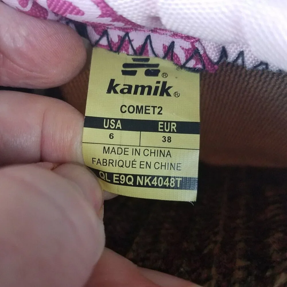 Kamik‎ Winter Snow Boots woman 6 insulated slip-on pink removable liner preowned